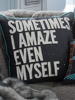 Star Wars HAN SOLO Pottery Barn teen quote toss pillow amaze even myself 18” EUC